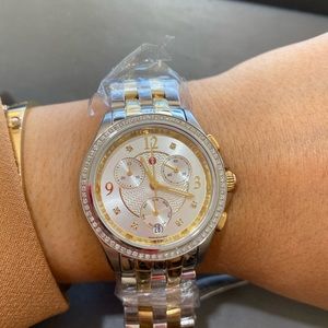 Michele two tone watch